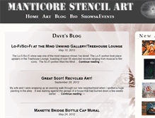 Tablet Screenshot of manticorestencilart.com